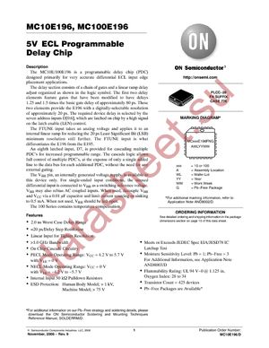 MC10E196FNR2 datasheet  